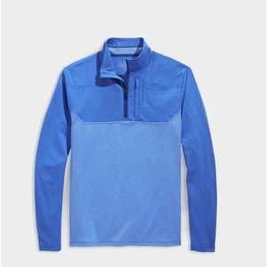 Vineyard vines performance blue long sleeves quarter zip M size new